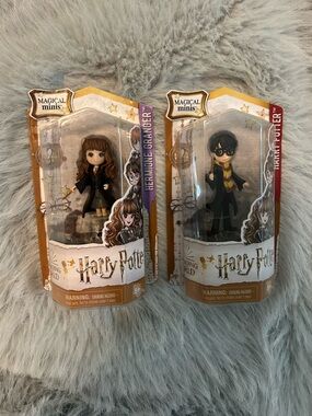 Harry Potter Magical Minis Hermione Granger & Harry Potter Figures - 3” set of 2